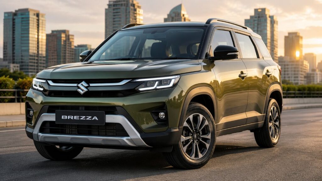Maruti Suzuki Brezza Facelift Launch 2026 featuring updated design, 5-Star Bharat NCAP safety rating, Turbo engine and Underbody CNG technology
