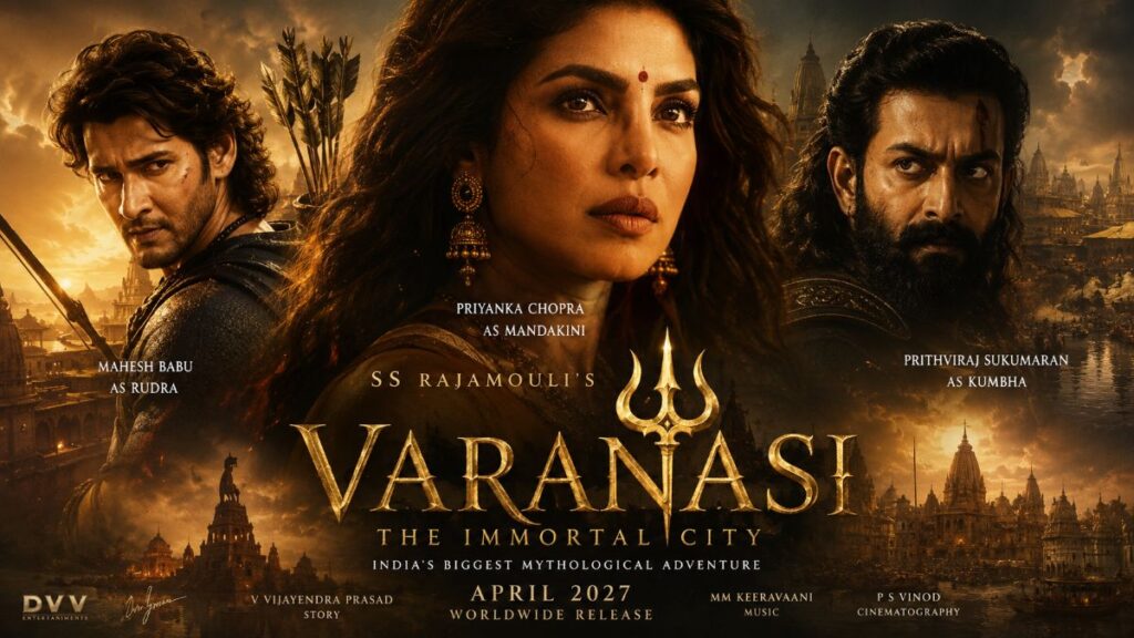 Priyanka Chopra in her fierce Mandakini look for the upcoming SS Rajamouli Varanasi movie.